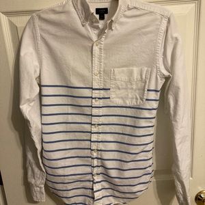 J Crew Lightweight Stripe Oxford